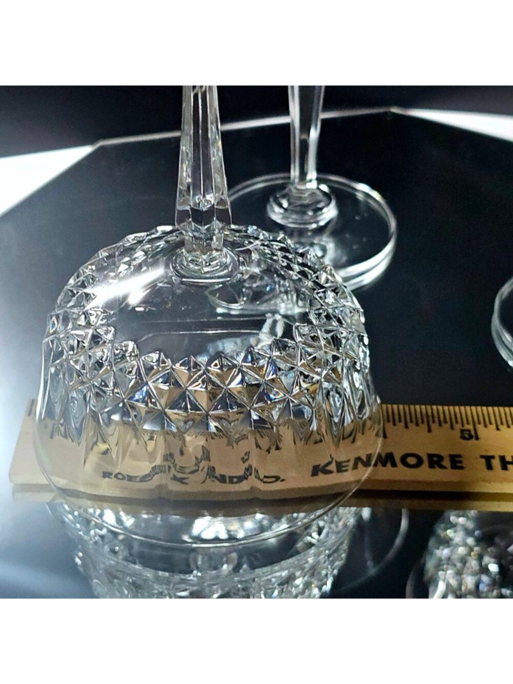 3 Toscany Elite Champagne Coupes 5.5" cut glasses retro elegance fine crystal - Picture 4 of 7
